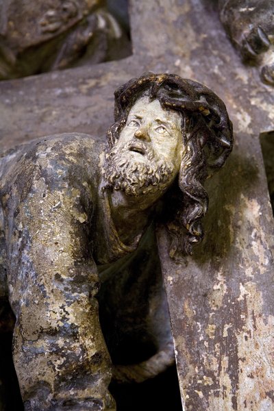 Altar Piece, Left Panel, (Detail) The Carrying of the Cross by Ligier Richier